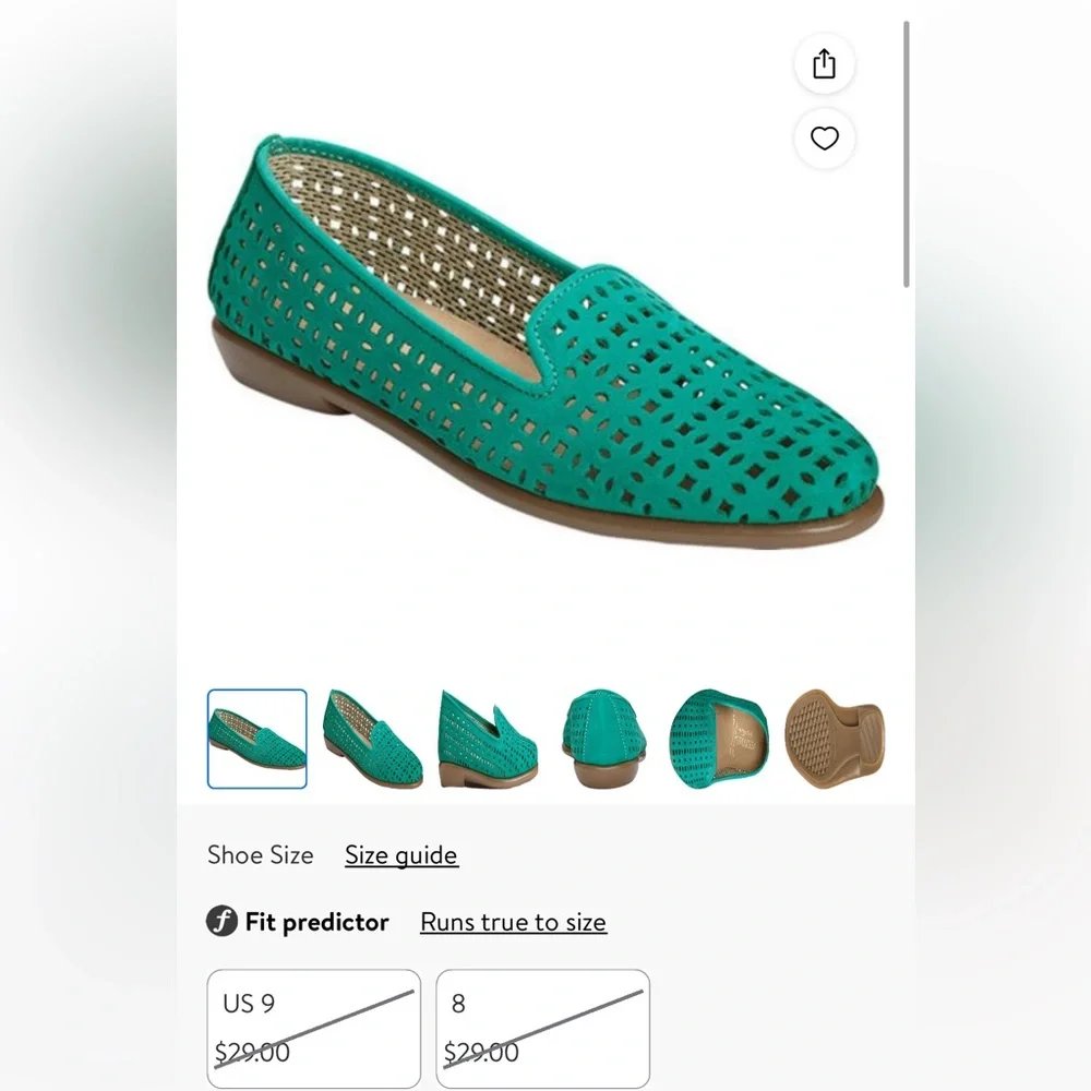 Aerosoles women's you betcha slip-on loafer, blue/green leather, 9 us - Picture 2 of 5